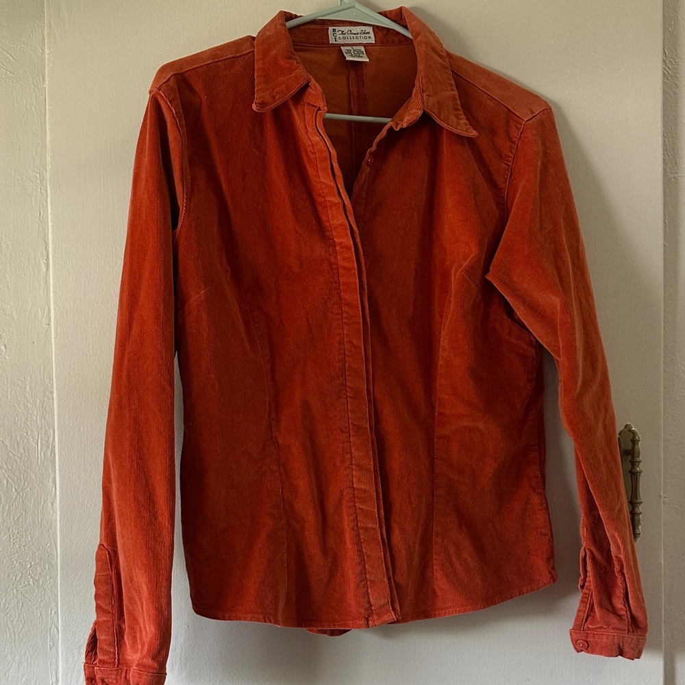 Orange vintage Button-Up Shirt